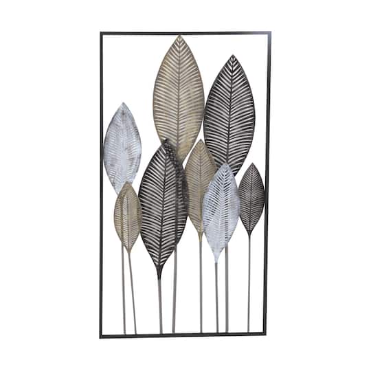 Black Metal Farmhouse Floral Wall Decor